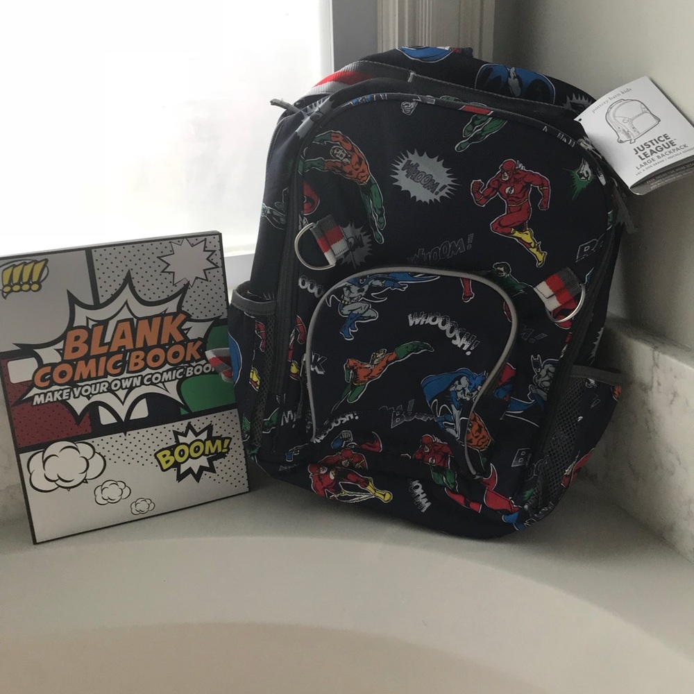 Pottery barn large Justice league backpack nwt